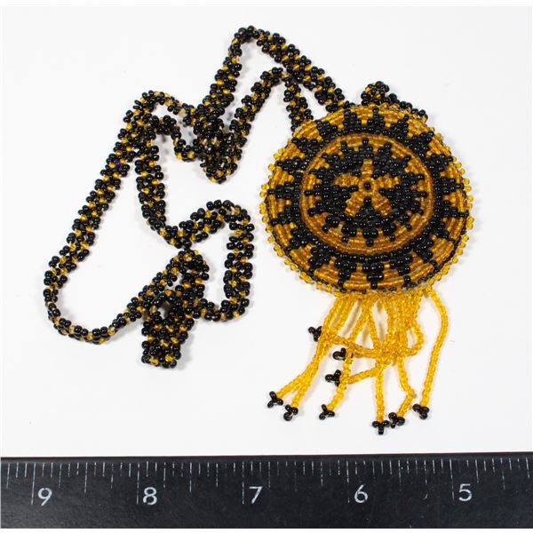 #1388 FIRST NATIONS BEAD NECKLACE 1900S