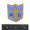 Image 1 : #1390 FIRST NATIONS BEADED PATCH AB CROSS 1900'S