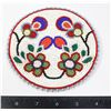 Image 1 : #1391 LARGE FLORAL BEADED FIRST NATIONS PATCH