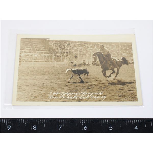 #1401 1935 RPPC CALGARY STAMPEDE TOM PICKETTE