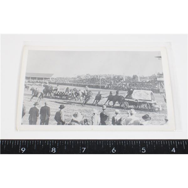 #1407  1940'S RPPC STAMPEDE PHOTO JOHNNIE PHELAN