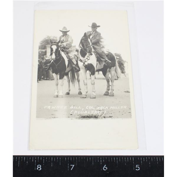 #1410 PAWNEE BILL COL. ZACK MILLER DOUBLEDAY RPPC