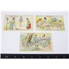 Image 1 : #1419 1800'S 3 FRENCH CHOCOLATE CAMBRAI CARDS