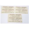 Image 2 : #1419 1800'S 3 FRENCH CHOCOLATE CAMBRAI CARDS