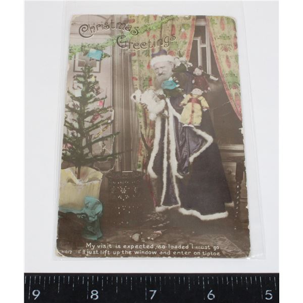 #1423 EARLY 1900'S FRENCH SANTA CLAUS POSTCARD