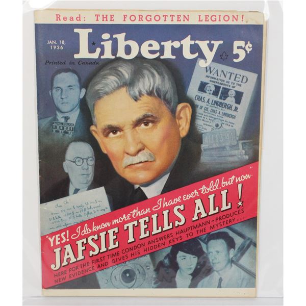 #1436 LIBERTY MAGAZINE CANADA JANUARY 1936