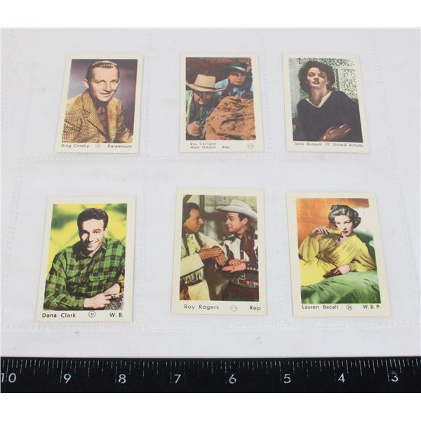 #1440 LOT OF 6 MADE IN HOLLAND CARDS ROY ROGERS