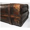 Image 8 : #1441 ANTIQUE LEATHER HEAVY TRUNK EARLY 1900'S