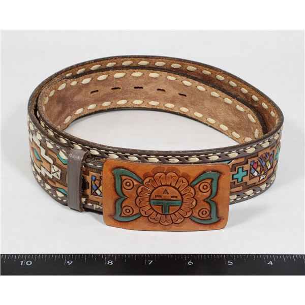 #1444 VINTAGE FASHION WESTERN BELT TONY LAME