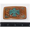 Image 1 : #1447 20TH CENTURY LEATHER THUNDERBIRD BELT BUCKLE