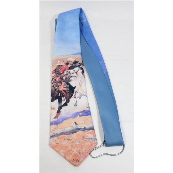 #1451 1989 MENS TIE WILD WEST RALPH MARLIN USA