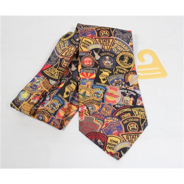 #1452 1995 UNITED STATES STATE POLICE PATCHES TIE