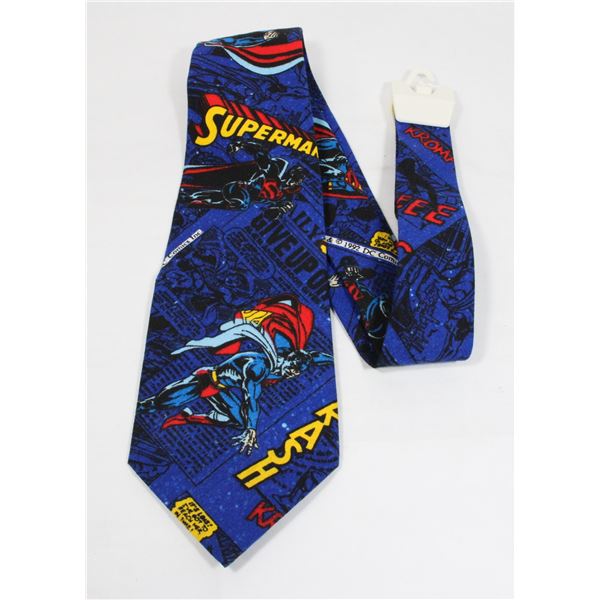 #1457 1992 DC COMICS SUPERMAN MEN'S TIE FASHION