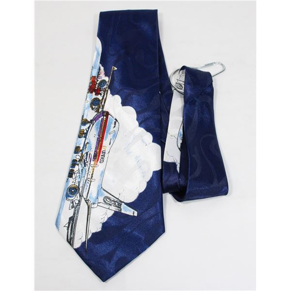 #1458 MENS FASHION TIE UNITED AIRLINES AIRPLANE