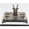 Image 1 : #1475 ANTIQUE INKWELL ELK DESIGN SHEFFIELD ENGLAND