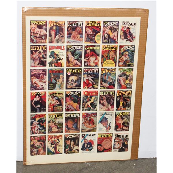 #1485 1980'S POSTER VINTAGE 1930S PULP MAGAZINES