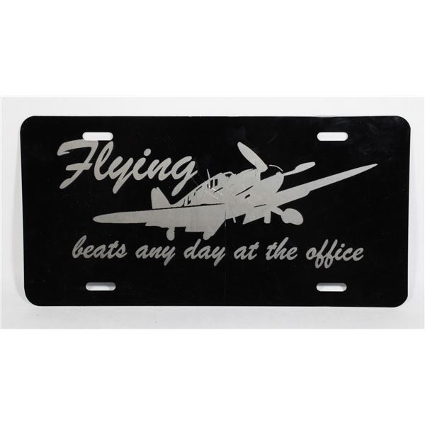 #1497 NOVELTY LICENCE PLATE FLYING BEATS ANY DAY