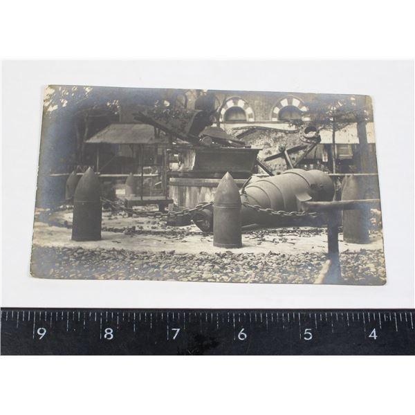 #1508 ANTIQUE PHOTOGRAPH ARTILLERY ROUNDS