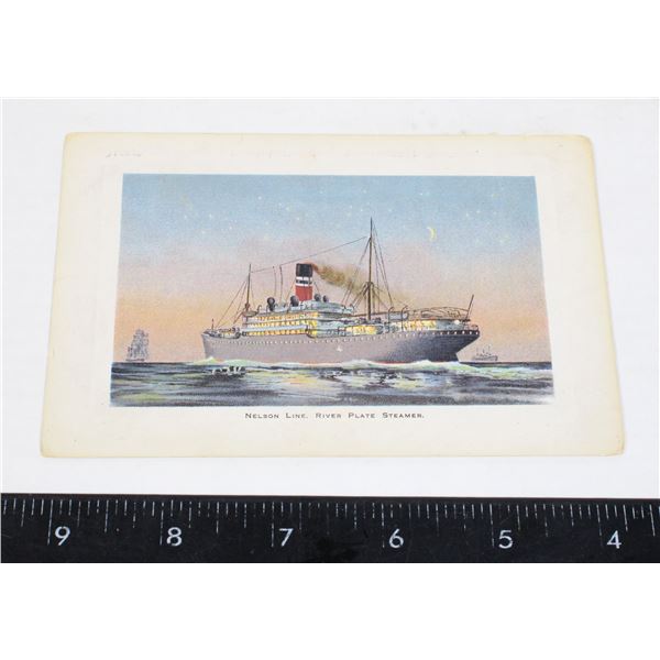 #1511 NELSON LINE RIVER PLATE STEAMER POSTCARD