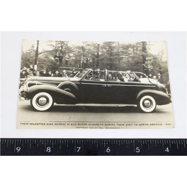 #1515 1940 POSTCARD KING GEORGE VI QUEEN ELIZABETH