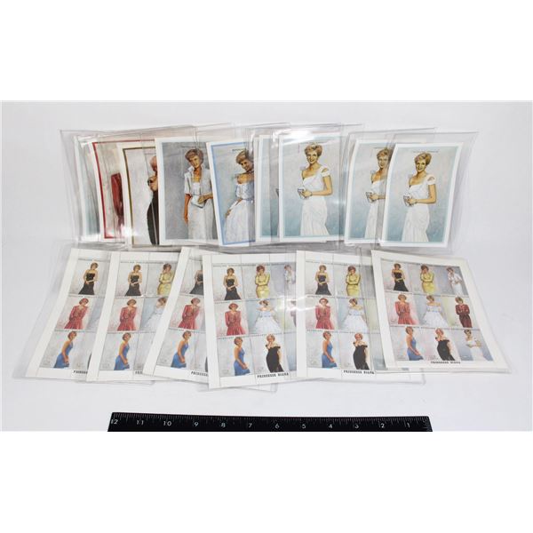 #1516 LOT OF 17 PRINCESS DIANA STAMPS WITH COA