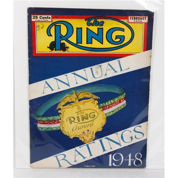 #1527 THE RING FEBRUARY 1949 BOXING MAGAZINE