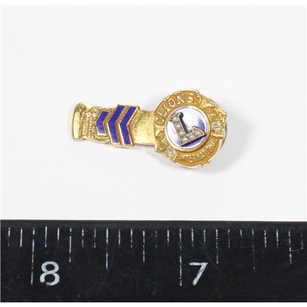 #1550 10K GOLD  LIONS INTERNATION PIN