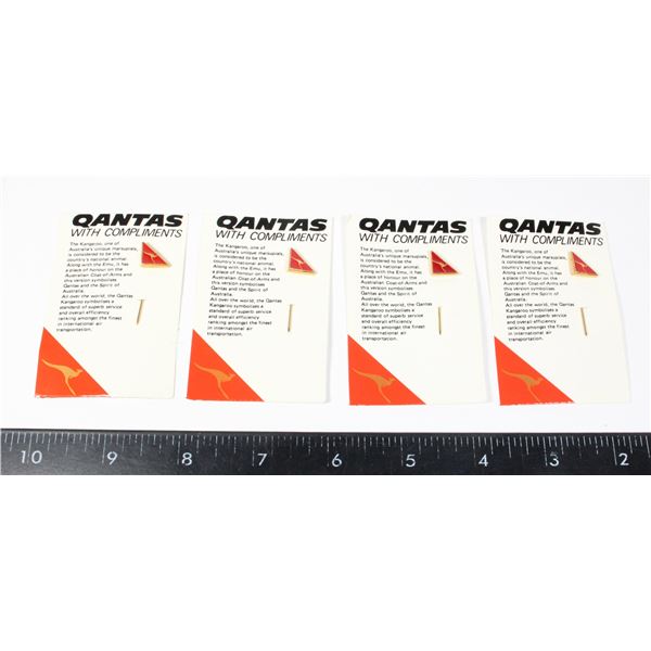 #1556 LOT OF 4 QANTAS AUSTRALIAN AIRLINE PIN