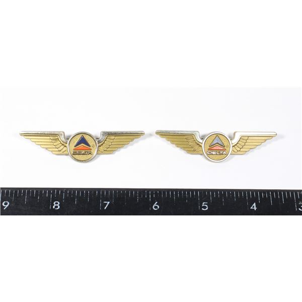 #1558 LOT OF 2 1980'S DELTA AIRPINE PLASTIC PINS