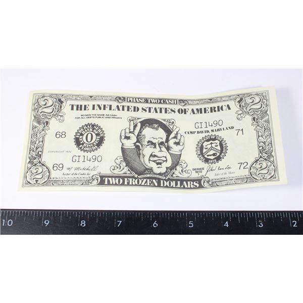 #1563 PRESIDENT NIXON INFLATION DOLLAR SERIES 1972