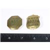 Image 1 : #1595 2 ALBERTA CHAUFFEUR BADGES 1950 1952