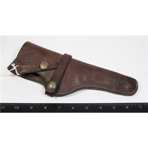 #1610 VINTAGE LEATHER HOLSTER MARKED "HUNTER"