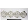 Image 1 : #1616 LOT OF 4 LARGE GLASS FLOAT BALL WITH