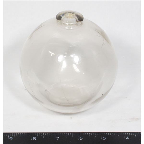 #1618 SMALL GLASS FLOAT BALL EARLY 20TH CENTURY