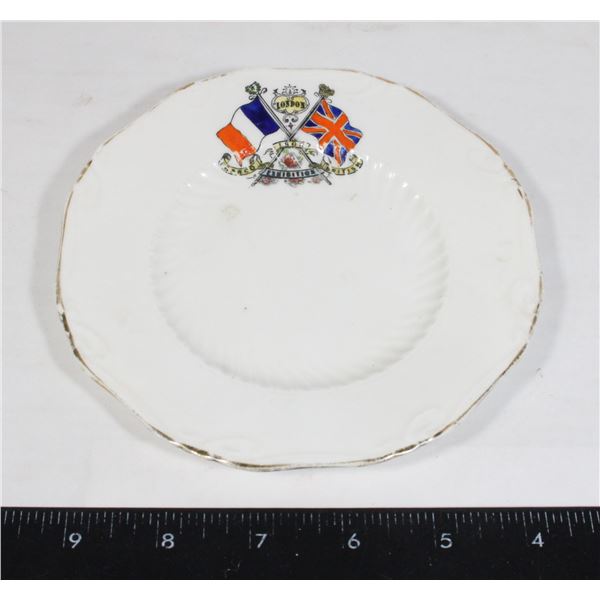 #1628 1908 LONDON EXHIBITION PLATE BRITISH FRENCH