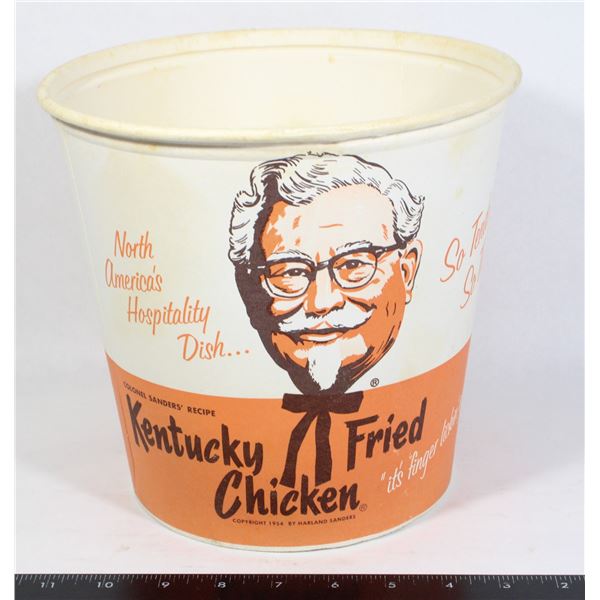 #1632 VINTAGE KFC BUCKET CANADIAN BILINGUAL 1954