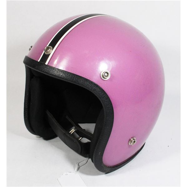 #1634 VINTAGE 1970'S PURPLE MOTORCYCLE HELMET BIKE