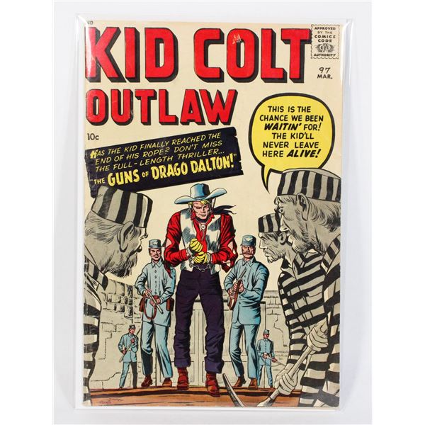#1721 MARVEL COMICS KID COLT OUTLAW 97 MARCH 1961