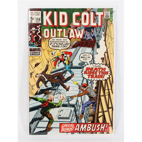 #1722 MARVEL COMICS KID COLT OUTLAW 150 OCT 1970
