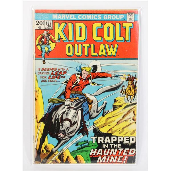 #1734 MARVEL COMICS KID COLD OUTLAW #167 FEB 1973