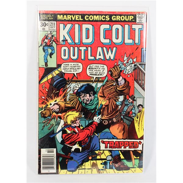 #1735 MARVEL COMICS KID COLD OUTLAW #211 OCT 1976