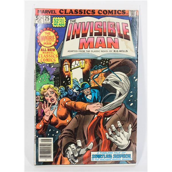 #1750 MARVEL CLASSICS #25 THE INVISIBLE MAN 1977