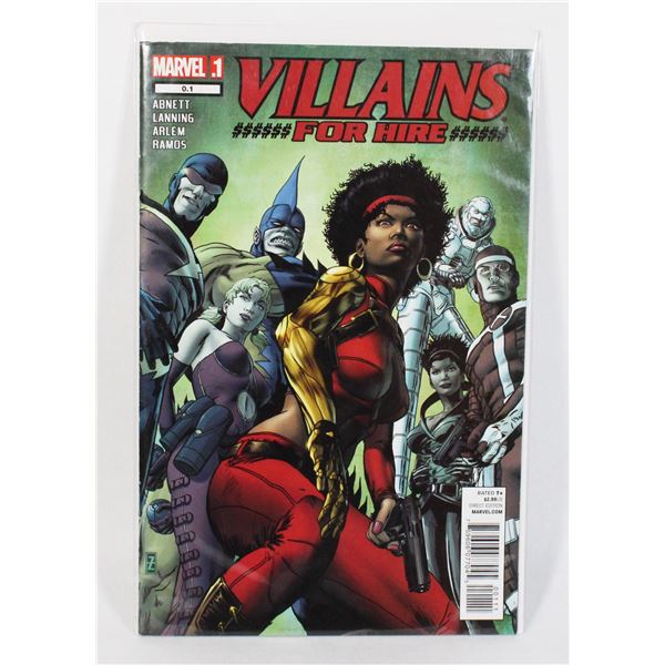 #1802 MARVEL COMICS VILLIANS FOR HIRE 0.1 2012