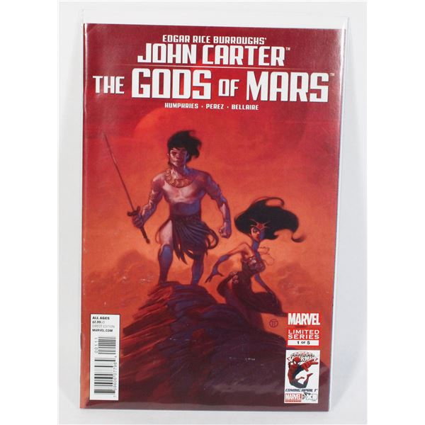 #1803MARVEL JOHN CARTER THE GODS OF MARS #1 2012