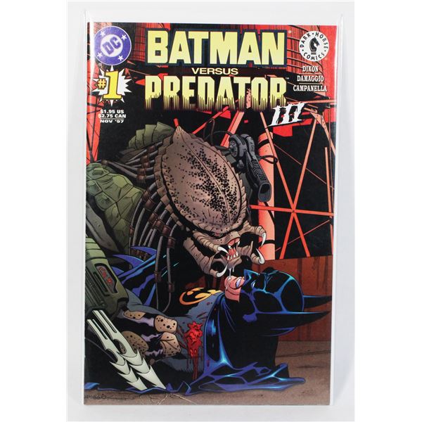 #1842 DC COMICS BATMAN VS PREDATOR III #1 NOV 1997