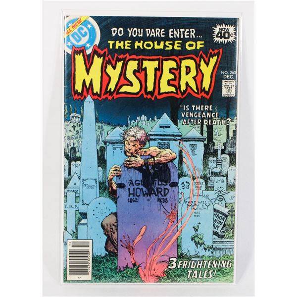 #1885 DC COMICS THE HOUSE OF MYSTERY 263 DEC 1978