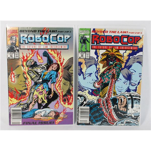 #1893 MARVEL COMICS ROBOCOP #22 + #23 DEC 1991