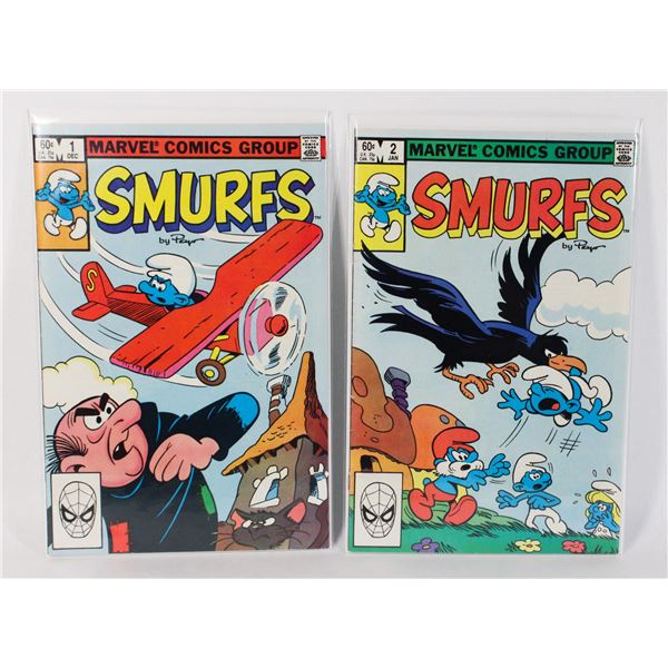 #1894 MARVEL COMICS SMURFS #1 + #2 DECEMBER 1982