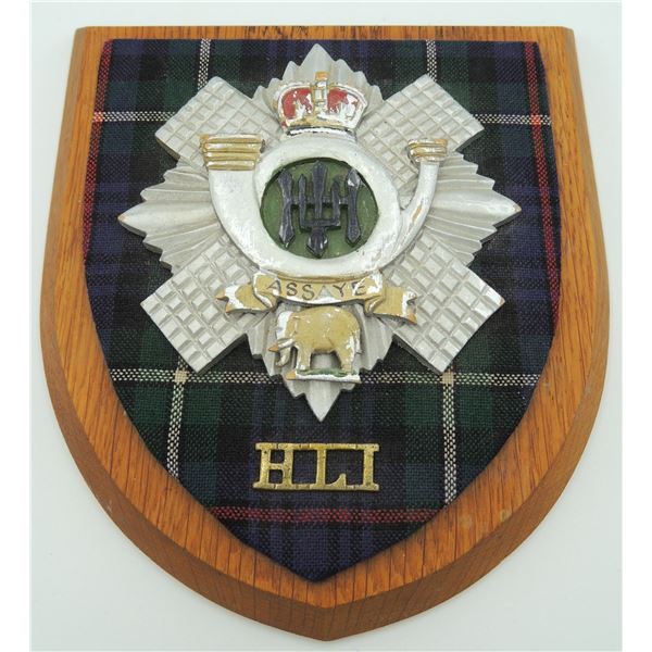 #863B BRITISH HIGHLAND LIGHT INFANTRY PLAQUE WITH