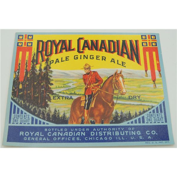 #364A ROYAL CANADIAN PALE GINGER ALE BOTTLE LABEL
